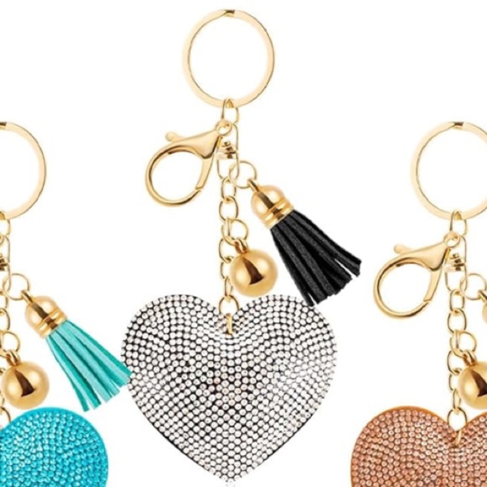Black Heart Keychain / Purse Charm